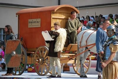 Zrekonstruowany wóz rzymski w Kaliszu