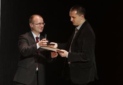 Sławomir Fijałkowski odbiera Medal Prezydenta Gdańska