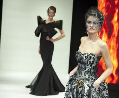 Z pokazu El Teide podczas Gali Mody i Bursztynu Amberif 2012. Biżuteria: Eva Stone, moda: Michał Starost