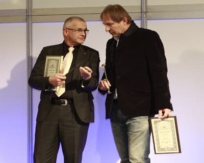 Tomasz Mikołajczyk (z prawej) został (wraz z Mariuszem Gliwińskim) Bursztynnikiem Roku 2012