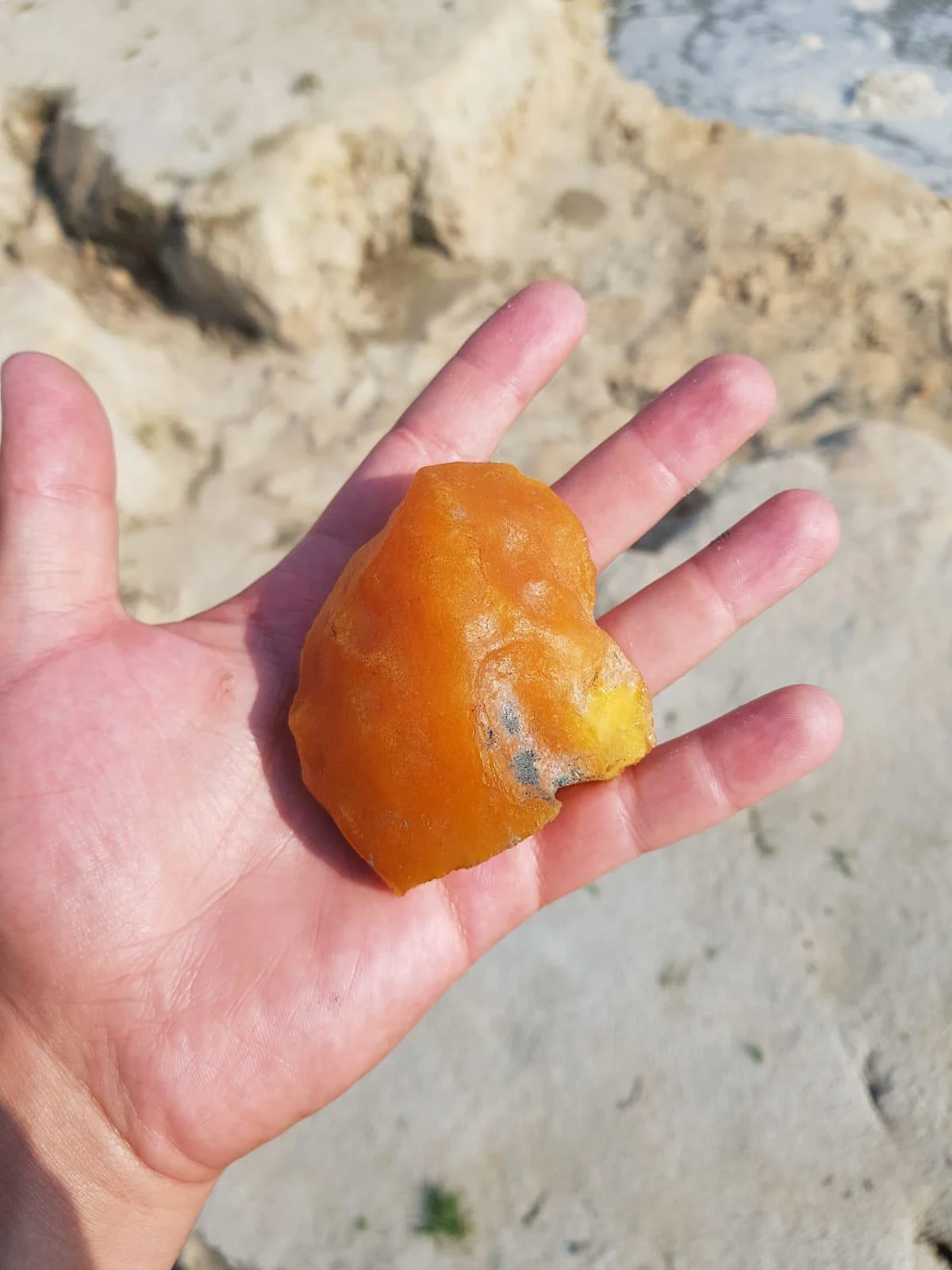 Bursztyn pozyskany w trakcie rozpoznania złoża na lubelszczyźnie. fot. white amber
