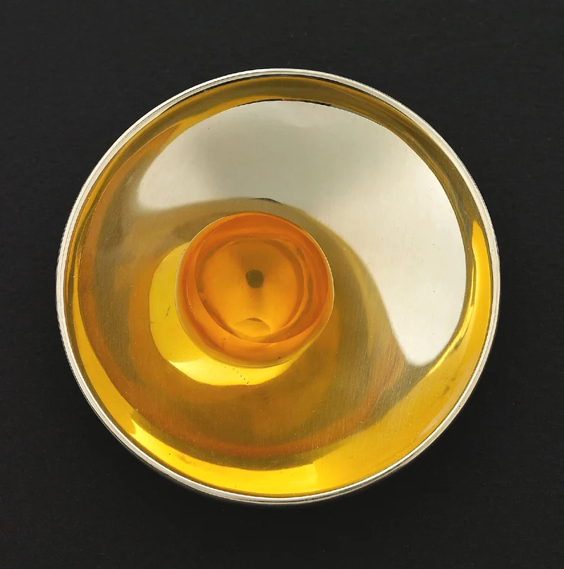 Jarosław kolec: brosza bursztyn i srebro