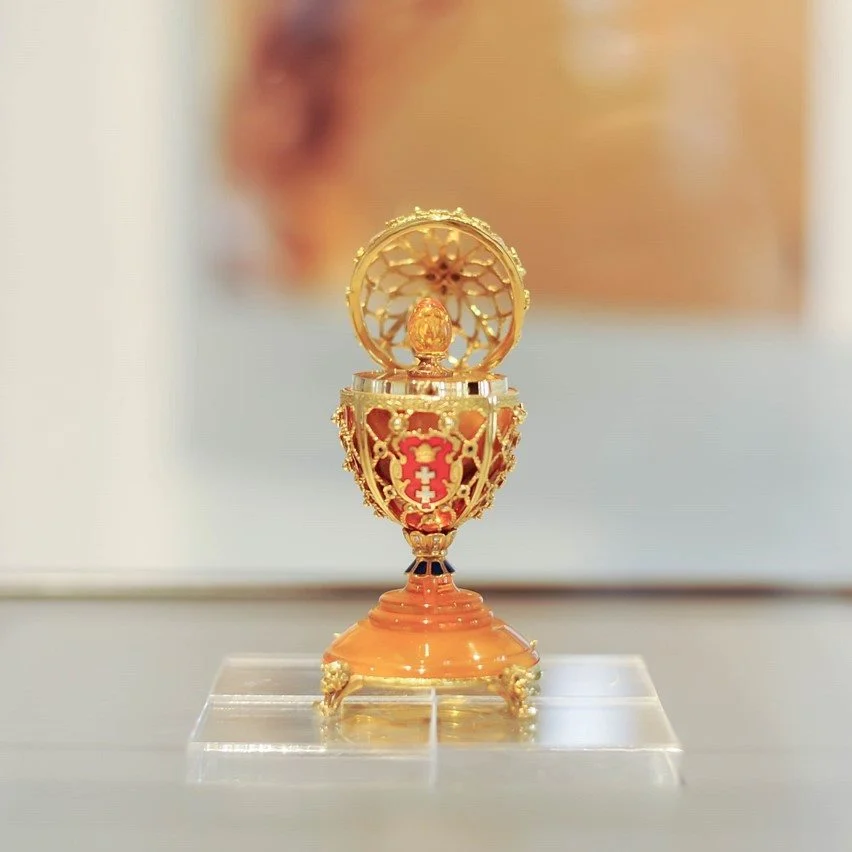 Bursztynowe jajko milenijne faberge. fot. muzeum gdańska
