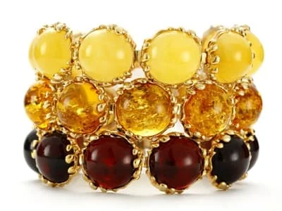 NAC Amber: bursztyn wiśniowy, koniakowy z łuską oraz naturalny (mleczny)