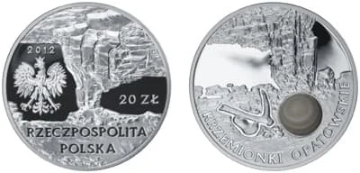 Moneta o nominale 20 zł inkrustowana krzemieniem