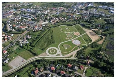 Widok Faktorii z lotu ptaka