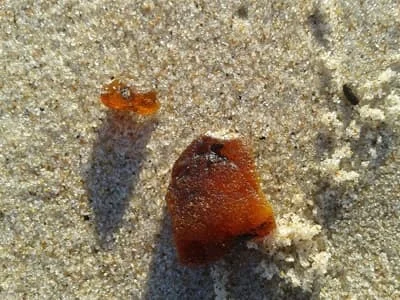 Bursztyny na plaży we Władysławowie